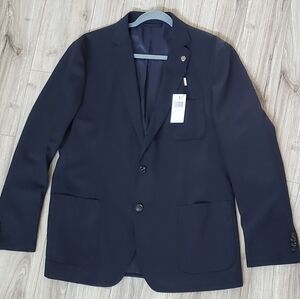Michael Kors Italian Wool Suit Jacket, Lined, Midnight Blue, Men's 44R, NWT